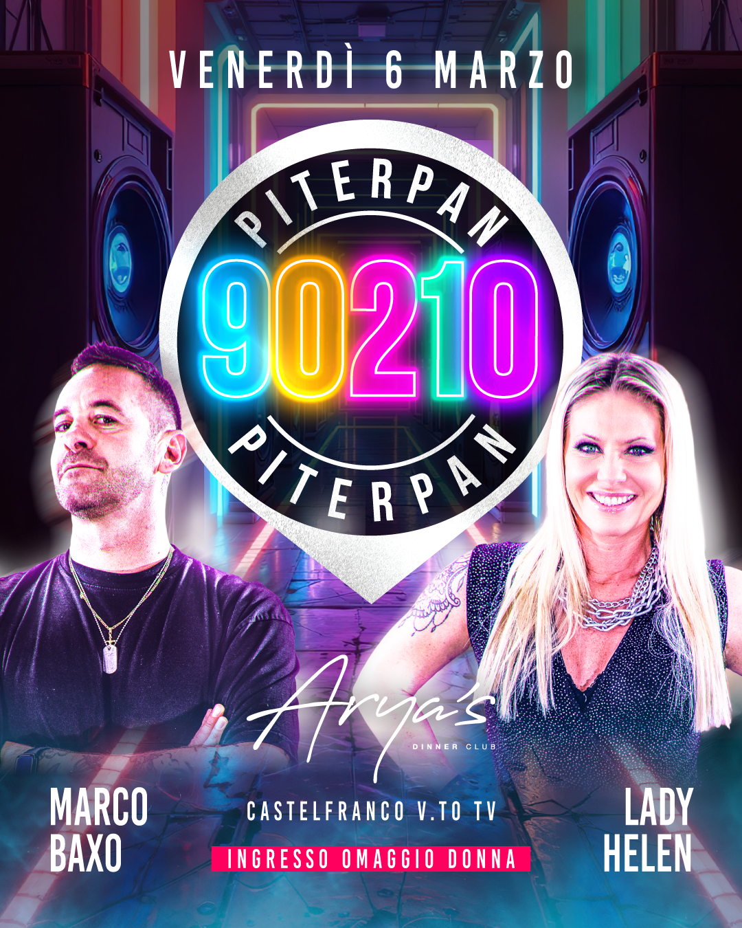 Evento di Piterpan 90210 @ Arya’s Club
