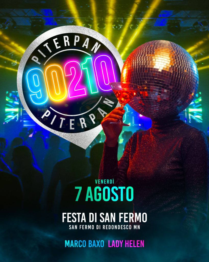 Evento Festa di San Fermo con Piterpan 90210