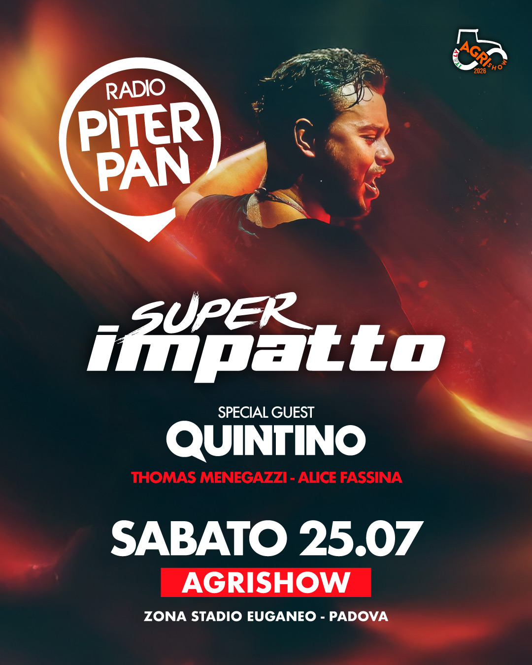 Evento Agrishow 2026 con Piterpan Super Impatto