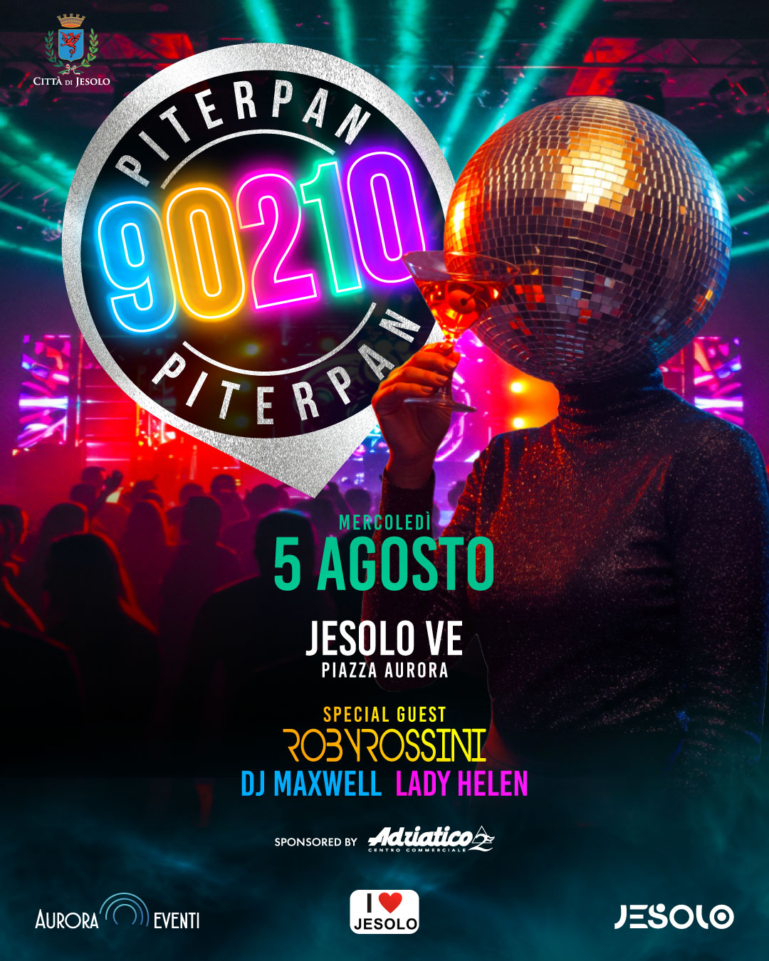 Evento a Jesolo - Piazza Aurora con Piterpan 90210