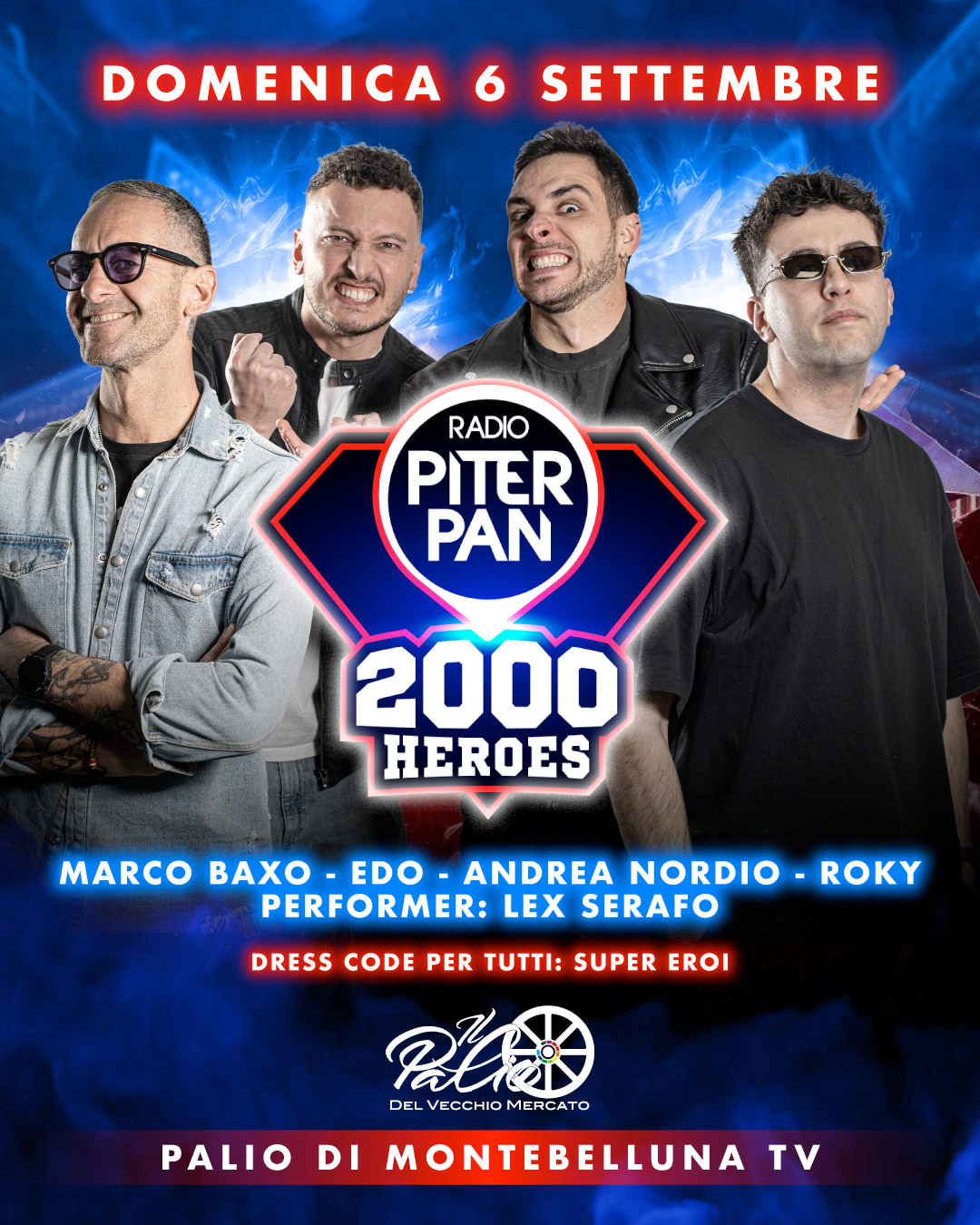 Evento Palio di Montebelluna 2026 con Piterpan 2000 Heroes
