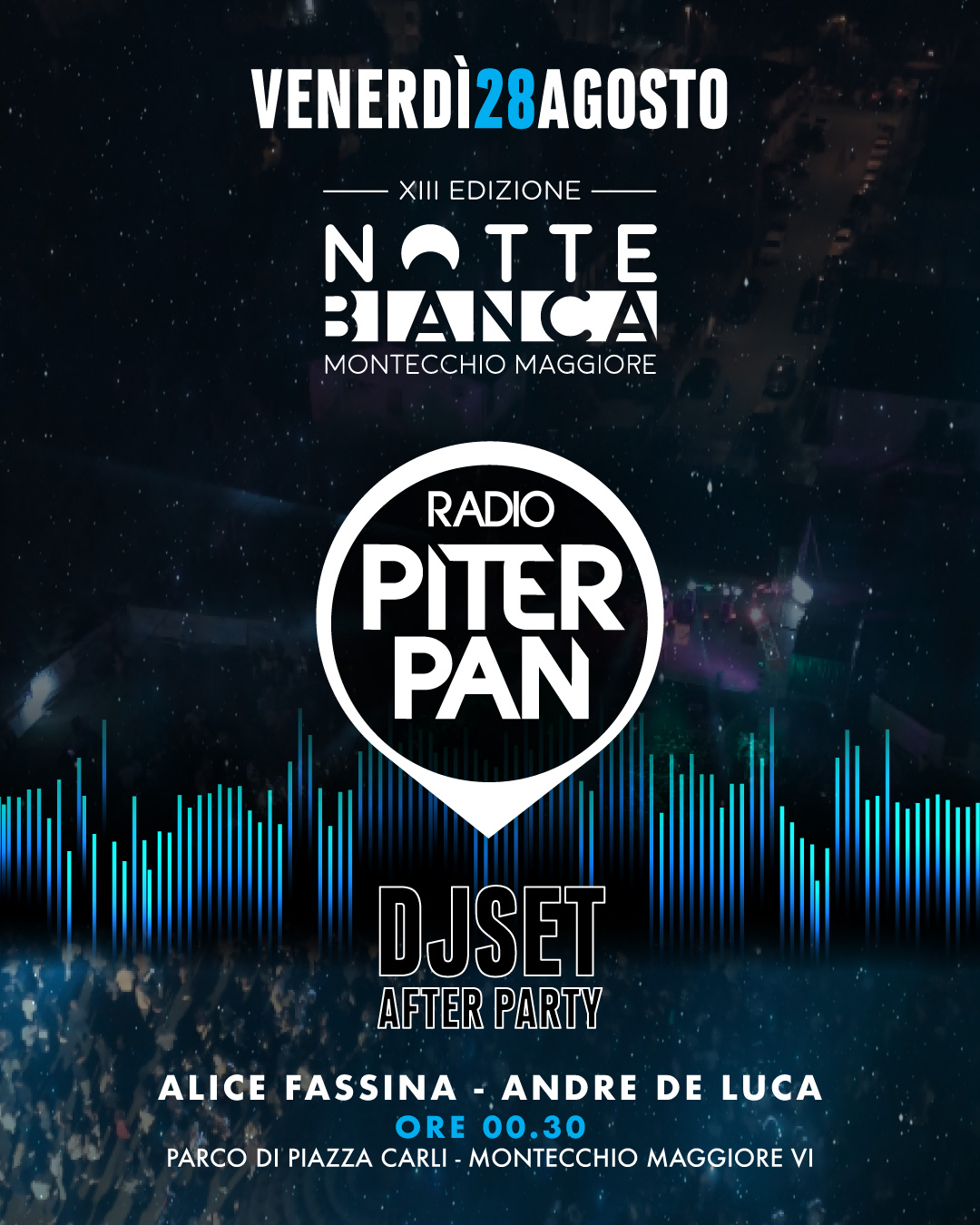 Evento Notte Bianca di Montecchio Maggiore 2026 con Radio Piterpan