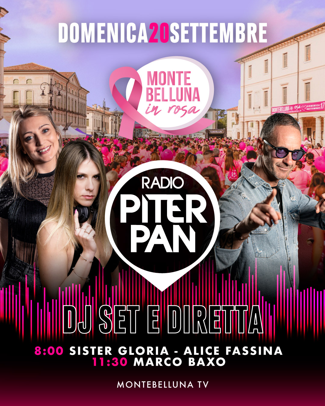 Evento Montebelluna in Rosa 2026 con Radio Piterpan