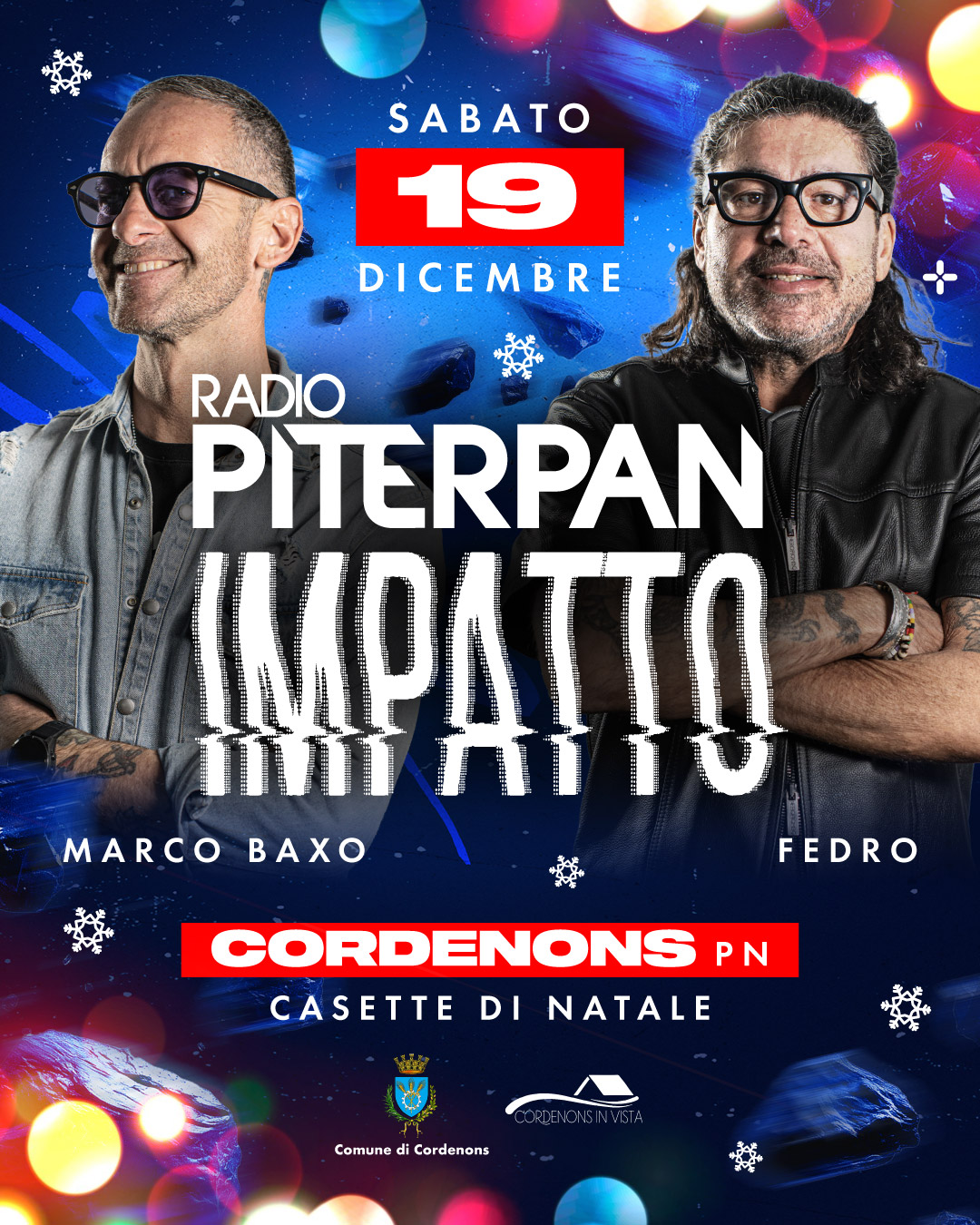 Evento Le Casette di Natale di Cordenons con Piterpan Impatto